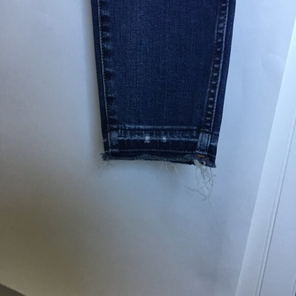 Madewell Jeans Women's Blue High Rise Skinny Distressed Button Front Size 31 - Picture 9 of 10